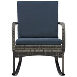 Garden Rocking Chair Poly Rattan Anthracite - Front View