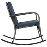 Garden Rocking Chair Poly Rattan Anthracite