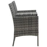 2-Seater Garden Sofa with Tea Table Poly Rattan Anthracite - Top-Down View