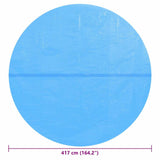 Pool Cover Blue 417 cm PE - Rear View