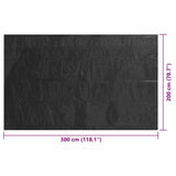 Pool Cover Black 300x200 cm PE