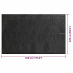 Pool Cover Black 450x220 cm PE