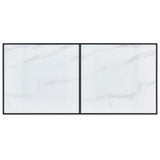 Dining Table White 140x70x75 cm Tempered Glass