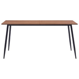 Dining Table Brown 140x70x75 cm MDF - Front View