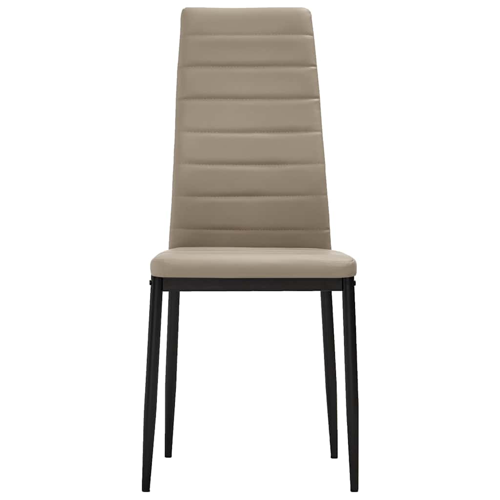 Dining Chairs 6 pcs Cappuccino Faux Leather