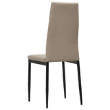 Dining Chairs 6 pcs Cappuccino Faux Leather