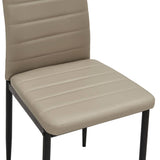 Dining Chairs 6 pcs Cappuccino Faux Leather