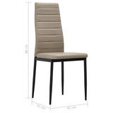 Dining Chairs 6 pcs Cappuccino Faux Leather