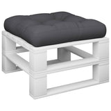 Pallet Cushion Black 50x50x12 cm Fabric - Side View