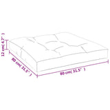 Pallet Cushion Black 80x80x12 cm Fabric - Extra Image