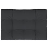 Pallet Cushion Black 120x80x12 cm Fabric - Front View