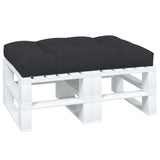 Pallet Cushion Black 120x80x12 cm Fabric - Side View