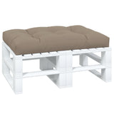 Pallet Cushion Taupe 120x80x12 cm Fabric - Side View