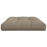 Pallet Cushion Taupe 120x80x12 cm Fabric - Rear View