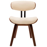 Dining Chairs 4 pcs Cream Bent Wood and Faux Leather