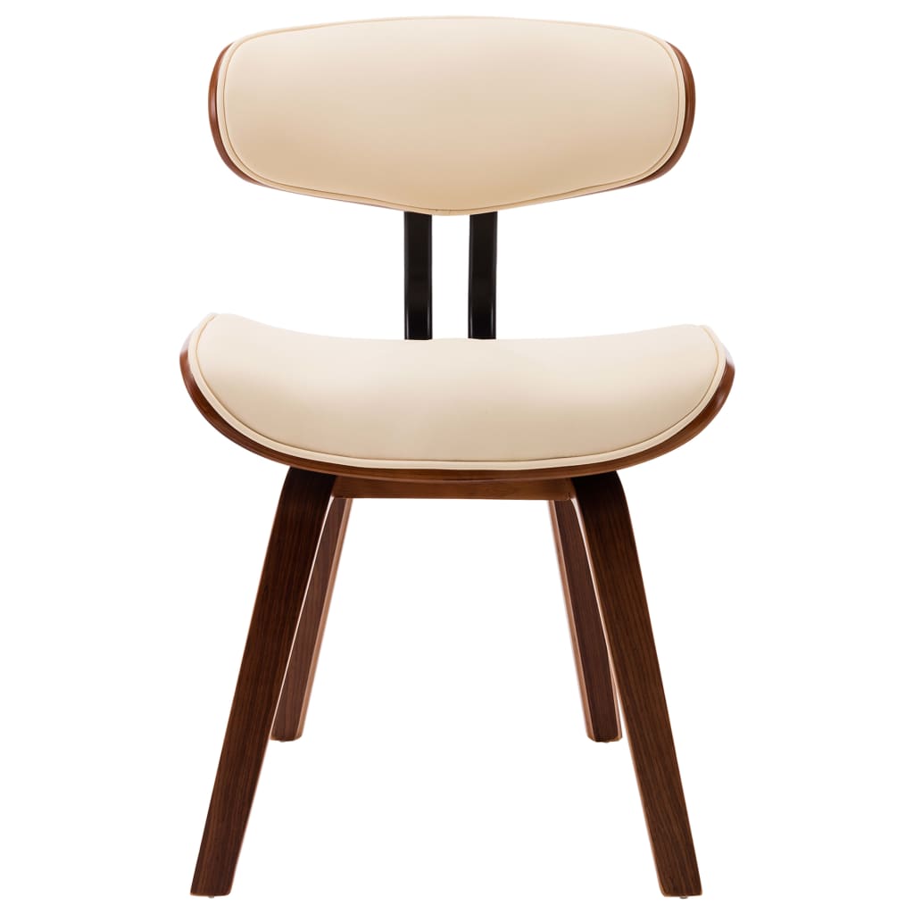 Dining Chairs 6 pcs Cream Bent Wood and Faux Leather