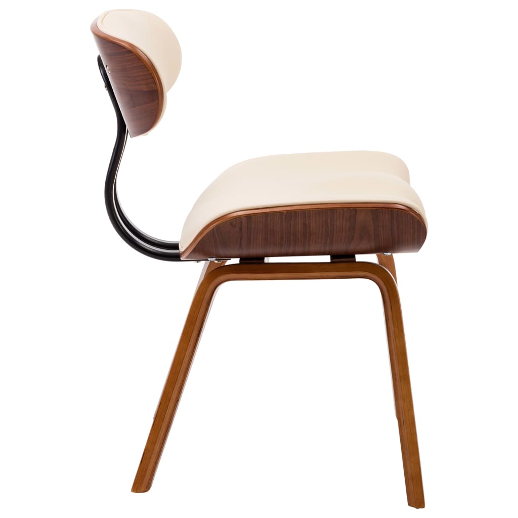 Dining Chairs 6 pcs Cream Bent Wood and Faux Leather