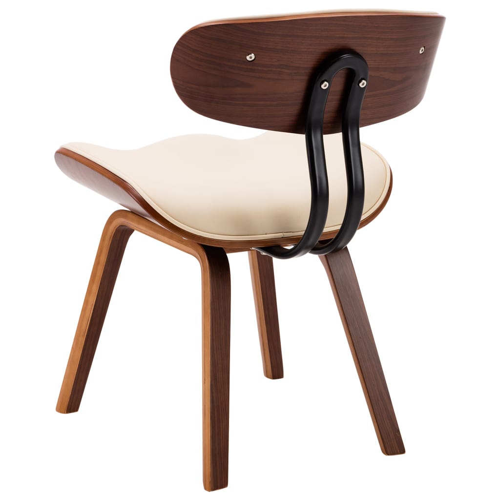 Dining Chairs 6 pcs Cream Bent Wood and Faux Leather