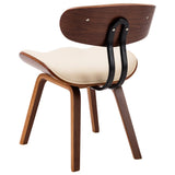 Dining Chairs 6 pcs Cream Bent Wood and Faux Leather