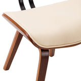 Dining Chairs 6 pcs Cream Bent Wood and Faux Leather