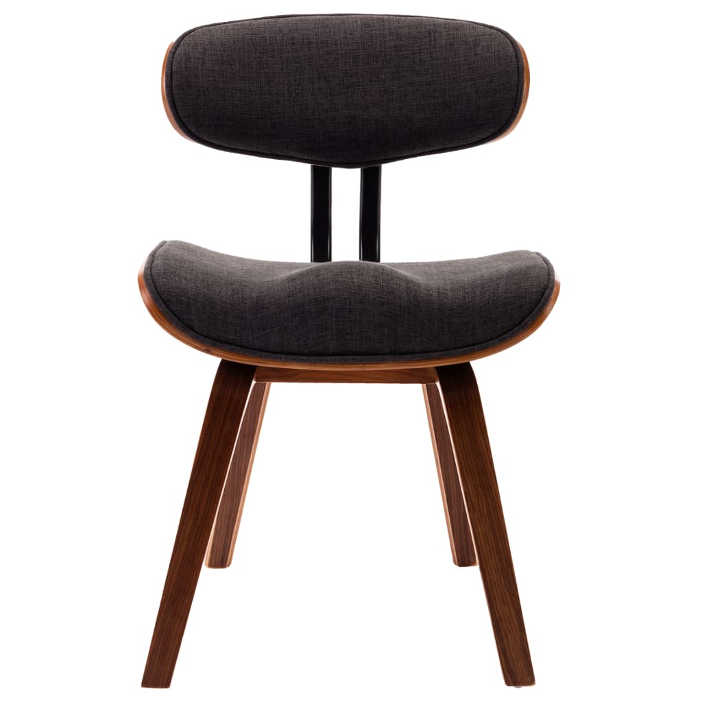Dining Chairs 4 pcs Grey Bent Wood and Fabric