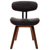 Dining Chairs 4 pcs Grey Bent Wood and Fabric