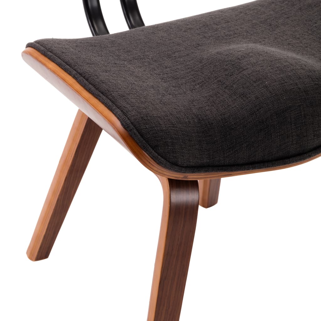 Dining Chairs 4 pcs Grey Bent Wood and Fabric