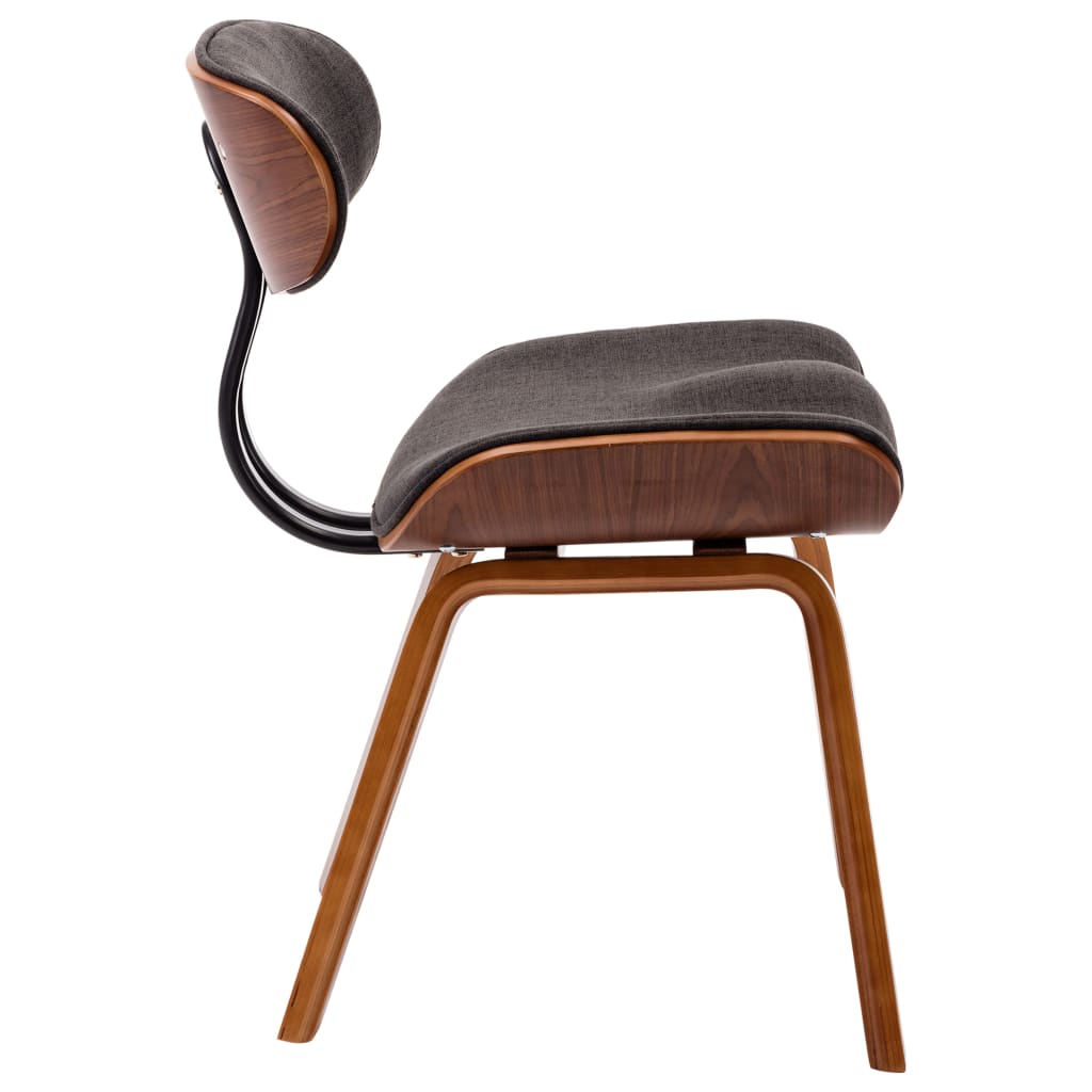 Dining Chairs 6 pcs Grey Bent Wood and Fabric