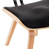 Dining Chairs 4 pcs Black Bent Wood and Faux Leather