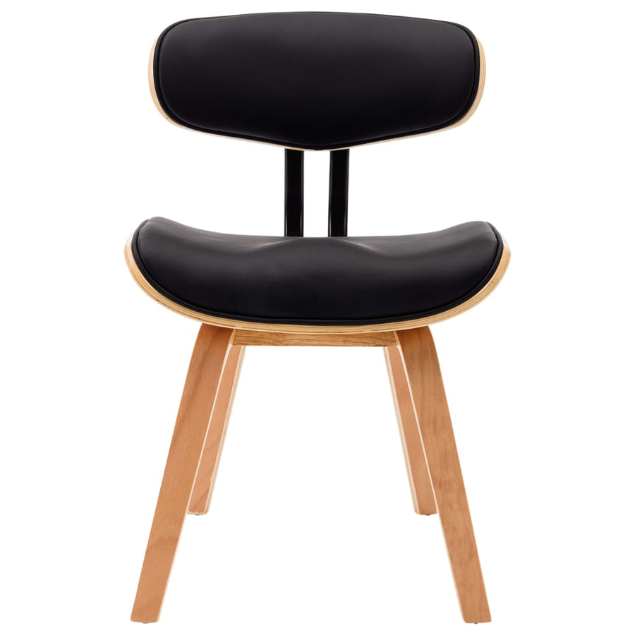 Dining Chairs 6 pcs Black Bent Wood and Faux Leather