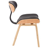 Dining Chairs 6 pcs Black Bent Wood and Faux Leather