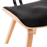 Dining Chairs 6 pcs Black Bent Wood and Faux Leather