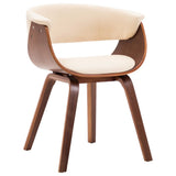 Dining Chairs 6 pcs Cream Bent Wood and Faux Leather