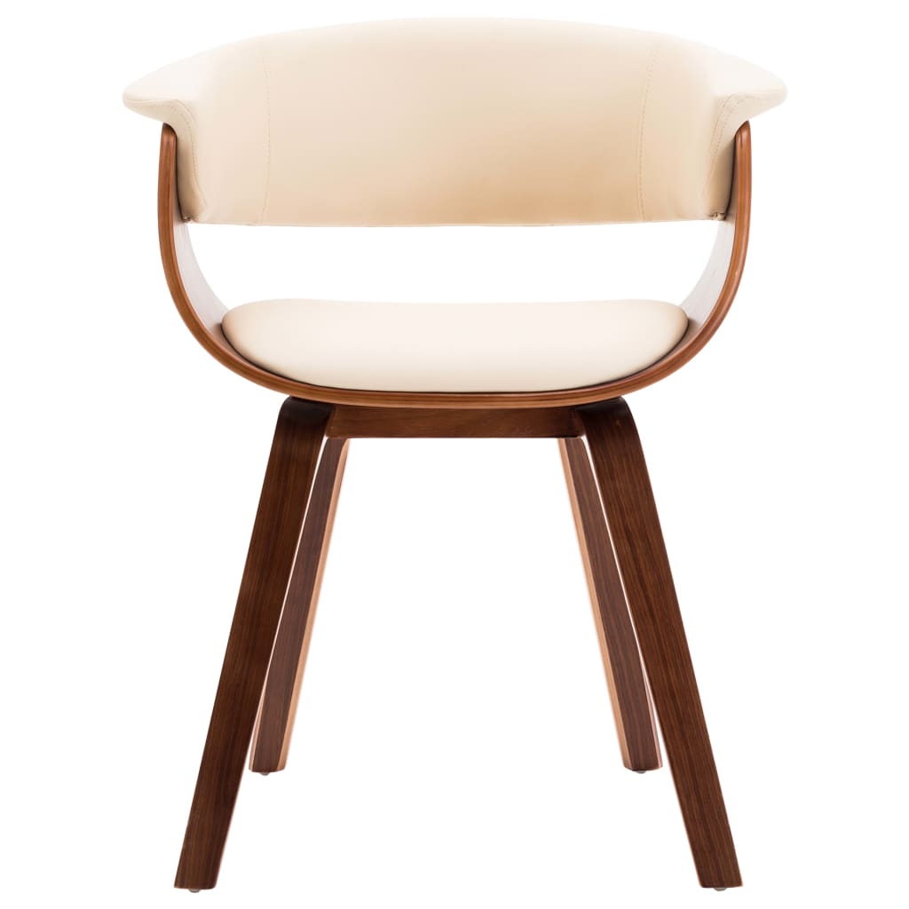 Dining Chairs 6 pcs Cream Bent Wood and Faux Leather