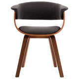 Dining Chairs 2 pcs Grey Bent Wood and Fabric - Top-Down View