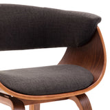 Dining Chairs 4 pcs Grey Bent Wood and Fabric - 45-Degree Angle