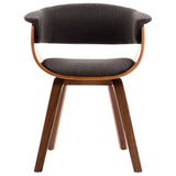 Dining Chairs 6 pcs Grey Bent Wood and Fabric