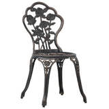 3 Piece Bistro Set Cast Aluminium - Low Angle