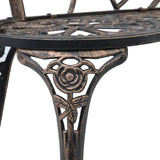 Bistro Bench 100cm Bronze Cast Aluminium - 45-Degree Angle