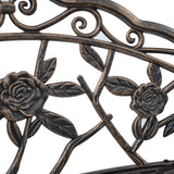 Bistro Bench 100cm Bronze Cast Aluminium - Close-Up Angle
