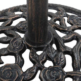 Umbrella Base Bronze 12 kg 48 cm Cast Iron - Rear View