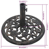 Umbrella Base Bronze 12 kg 48 cm Cast Iron - Extra Image