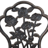 Bistro Chairs 2 pcs Bronze Cast Aluminium - Close-Up Angle