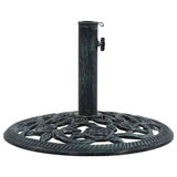 Umbrella Base Green 9 kg 40 cm Cast Iron - Front View