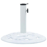 Umbrella Base White 9 kg 40 cm Cast Iron - Front View