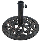 Umbrella Base Black and Bronze 9 kg 40 cm Cast Iron - Top-Down View