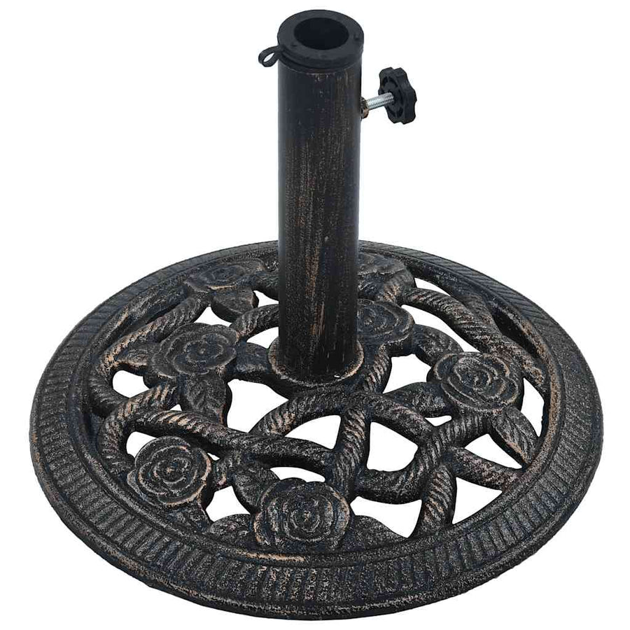 Umbrella Base Black and Bronze 9 kg 40 cm Cast Iron
