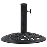 Umbrella Base Black and Bronze 9 kg 40 cm Cast Iron - 45-Degree Angle
