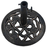 Umbrella Base Black and Bronze 9 kg 40 cm Cast Iron - Rear View
