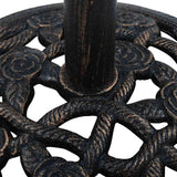 Umbrella Base Black and Bronze 9 kg 40 cm Cast Iron - Low Angle